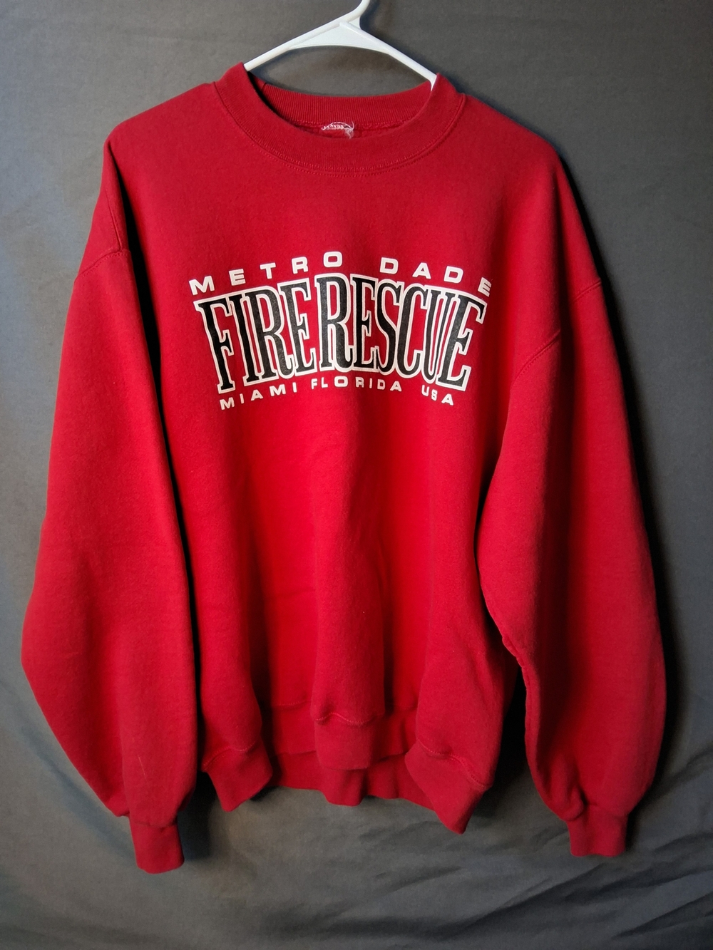 Red Metro Dade Fire Rescue Crewneck Sweatshirt